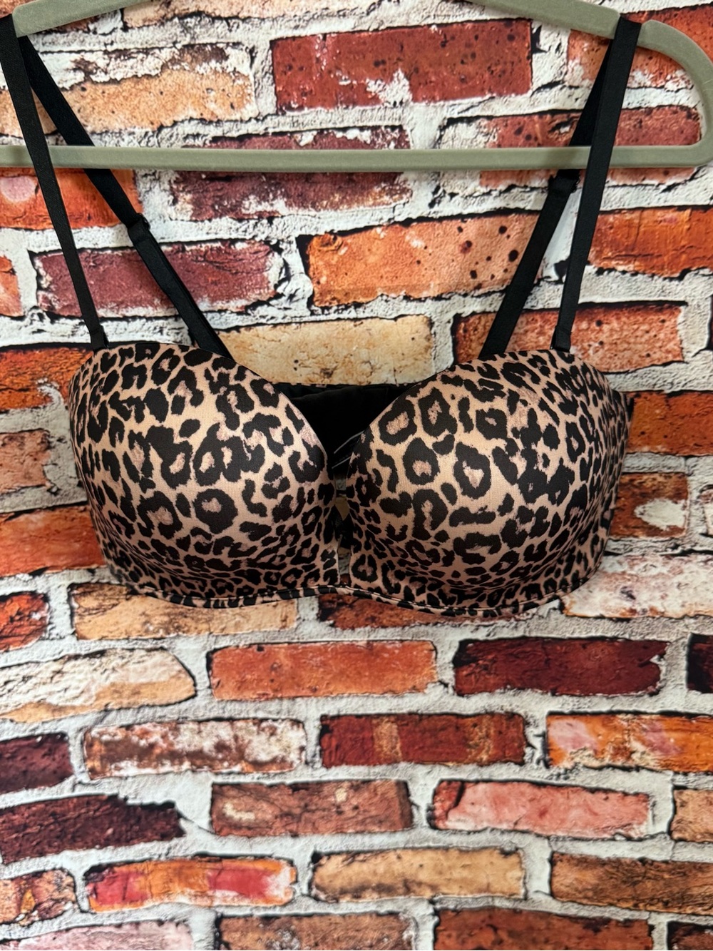 Victoria's Secret Leopard Print Push-Up Bra - Brown/Black